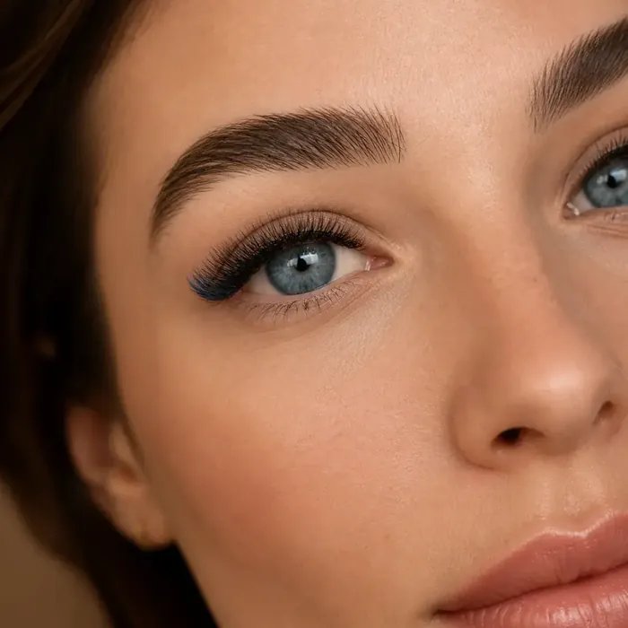 Coloured accent lash effect