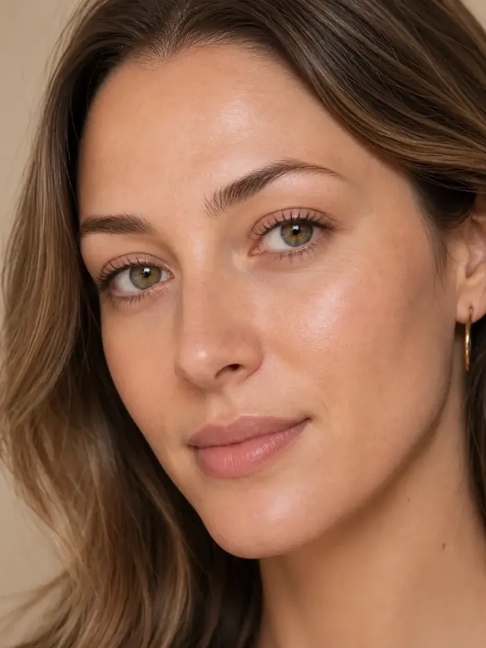 An open eye after a soft lash lift